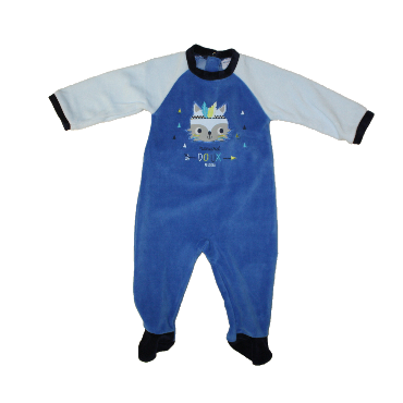 Pyjama velours Absorba Renard Doux Bleu