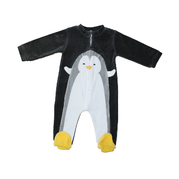 Pyjama velours Absorba Pingouin Gris