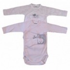 Lot de 2 Body ML Absorba Lapin Rose