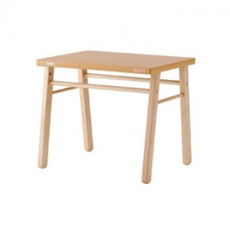 Table en bois vernis naturel enfant