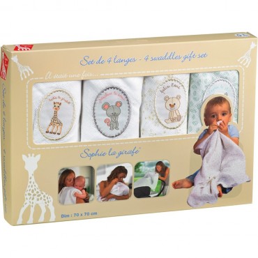 Set de 4 langes Sophie la Girafe