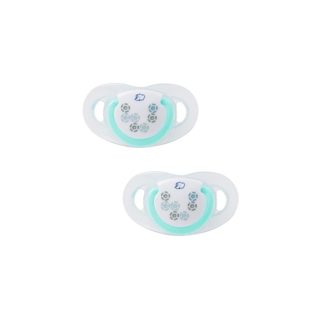 Bibs Sucettes Dental Anatomique 6-18 mois- Set 3 pièces- Blue Bébé ,  Petrol, Fer - +