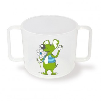 Tasse à anses Souris Verte