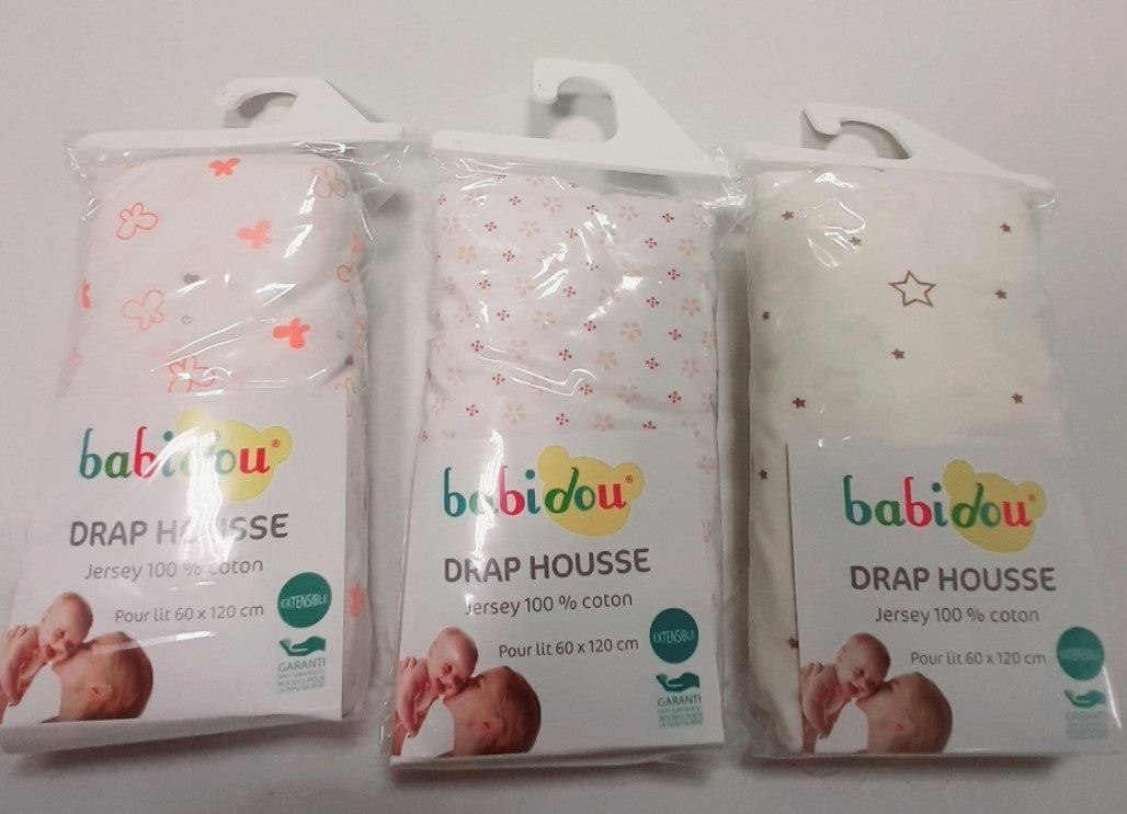 Drap housse  babidou 100% coton