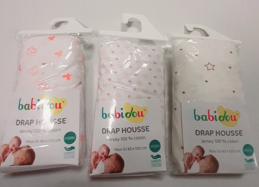 Drap housse  babidou 100% coton