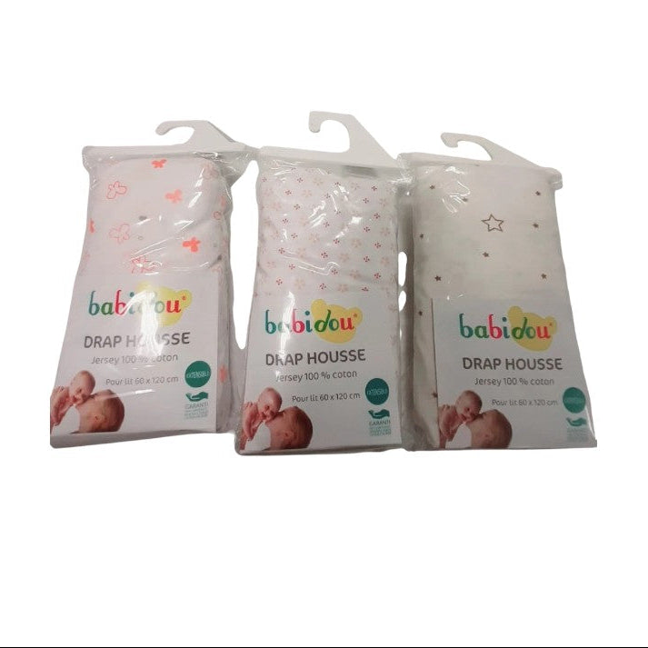 Drap housse  babidou 100% coton Fin de série